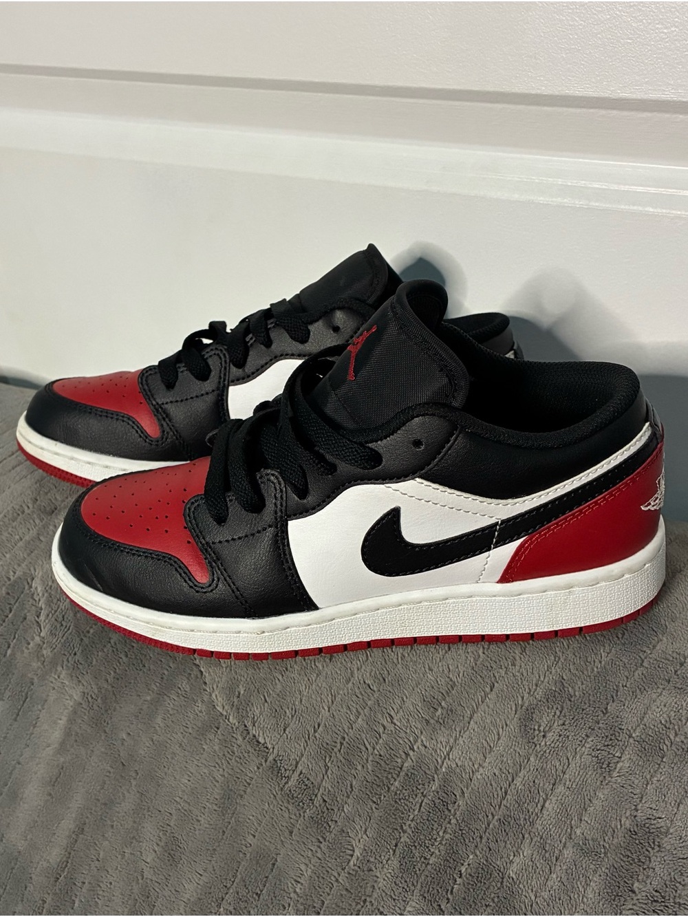 Air Jordan Black and Red Low-Top Sneakers